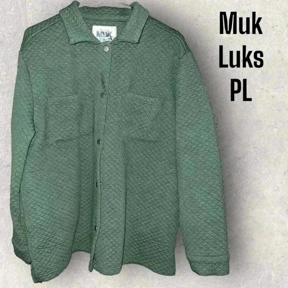 Muk Luks size PL green throw over
